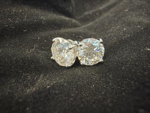 6 carat total weight brilliant cut diamond earrings