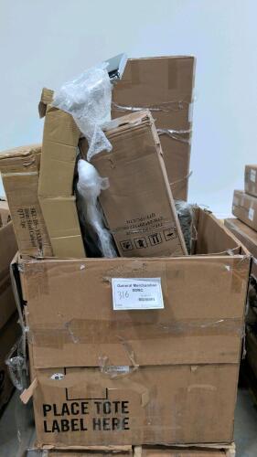 Miscellaneous furniture, steel cabinet, mattress, rug, bumper, & More