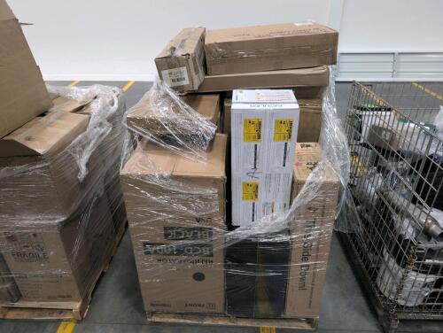 Auto body player, clothing rack, office chair, joy star bike, OXO brew, refrigerator, fan and more