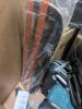 Skateboard, fishing poles, putting mat, golf balls, carbon tripod, Carlos guitar, lots of luggage, slack board - 7