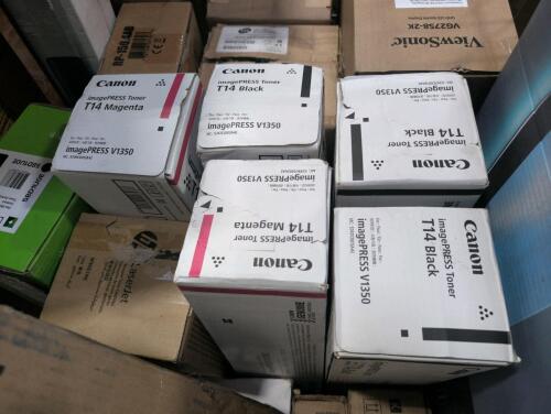 Canon printer, delta fans, Toshiba toners, Canon print toners, Sony stereo receiver, lighting, monitor, electronics, view sonic, and & More