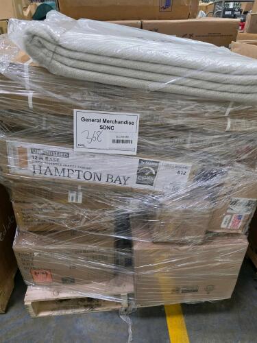 Rugs, miscellaneous furniture, Hampton Bay shaker cabinet, weight bench, & More