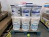 pallet of chlorine and pool cleaners