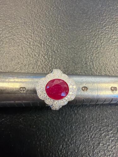 Ruby and diamond ring
