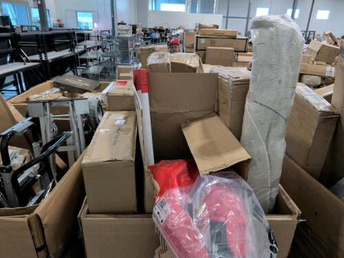 Rug, miscellaneous furniture, headphones, telescopic lag pole, shoes, racing gear, & More