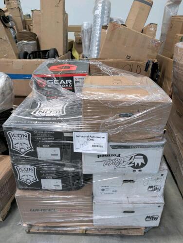 pallet of wheels and rims