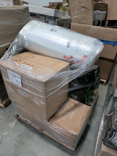 large snowblower, chairs, mattress, dining chairs