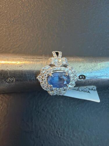sapphire diamond ring in Platinum