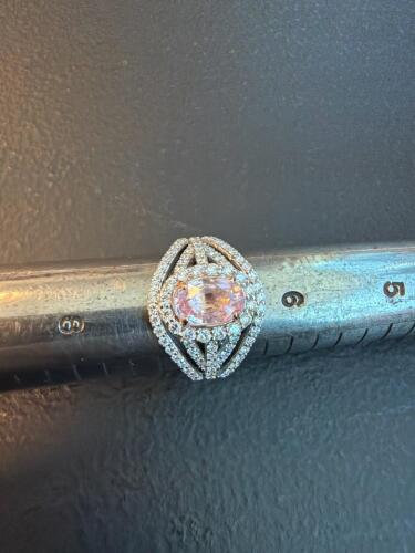 Oscar Friedman pink sapphire and diamond ring