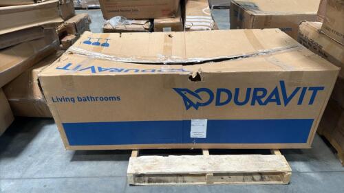 DURAVIT ARCHITEC bathtub 66 x 32 integrated panel height 19 1/4 drain right, white