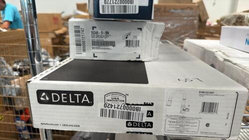 Delta 9190 &ndash; CZ &ndash; DST, single handle pulldown kitchen faucet, anthem recessed mechanical controls 26346, and 27288 Tobar