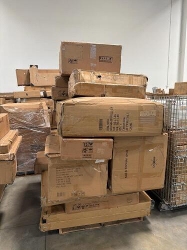Miscellaneous furniture, cornhole sets, sofa, storage box, & More