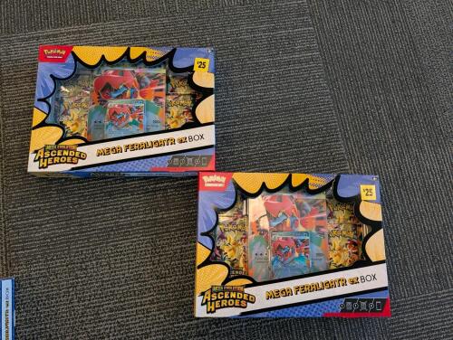 (2) Pokemon Mega Evolution&mdash;Ascended Heroes Mega Feraligatr ex Box