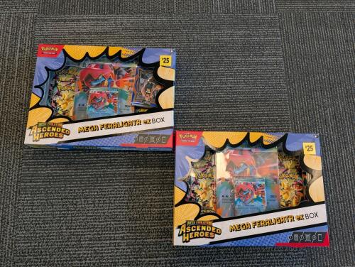 (2) Pokemon Mega Evolution&mdash;Ascended Heroes Mega Feraligatr ex Box