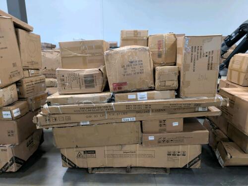 Miscellaneous furniture, treadmill T5 32A, sofa pieces, door panel, and more