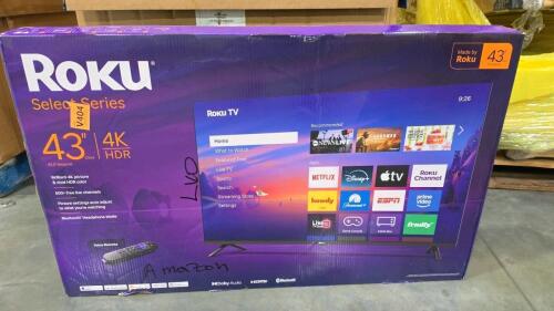 Roku 43 inch TV, rolled material, janitorial supplies trash bags, under pads, POS paper, textiles, exam gloves, honeybee biology and beekeeping books, & More