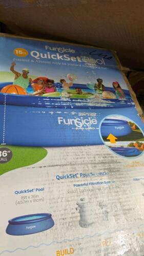Swimming pool, air blower, towels, forks, & More