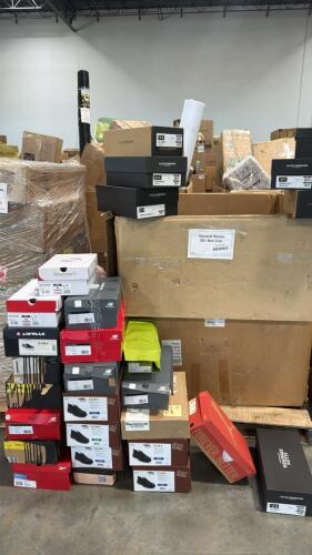 Shoes: new balance, Alan Edmunds appeared to be customer returns, Dr. Scholl, puma avenger work boot, new balance, SAUCONY, Tory Burch, shoes may include customer returns