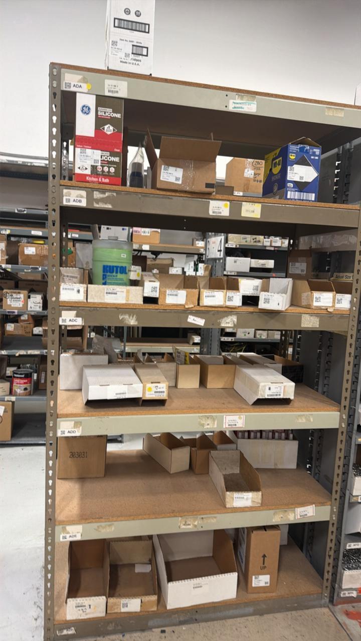 Mega bulk lot of Nuts/bolts/shelving/ warehouse contents. Includes ...