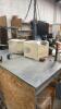 Shipping station contents , zebra scanners, computer monitors, multiple scales, filing cabinet, totes, labels, fans, desk/tables - 14