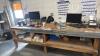 Shipping station contents , zebra scanners, computer monitors, multiple scales, filing cabinet, totes, labels, fans, desk/tables - 24