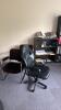 2 rooms and 2 closets with contents: including but not limited to desks, Phones, HP printer, computer, bookcase, books, filing cabinet, coffee maker, mini fridge, office chairs, tables, desks, drink holders, and more - 6