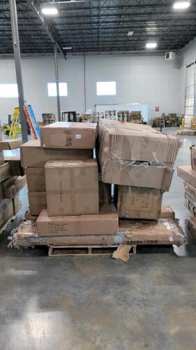 Bunkbed pieces, miscellaneous furniture, chair, storage box