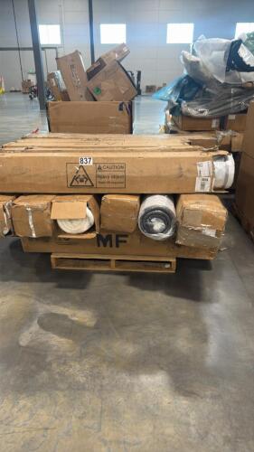 Pallet of various mattresses 14 inch queen, full, bed pieces