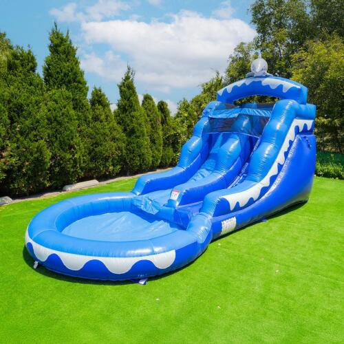 Hero kiddo dolphin 13 inflatable slide