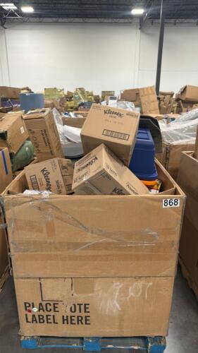 Storage totes, paper, Kleenex, pillow, toilet paper, pet box, metal platform, carpet tile, garbage can, & More