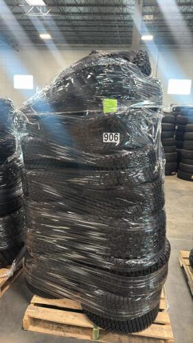 Approximately 31 tractor style tires
