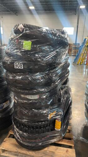 Approximately 27 motorcycle/dirtbike tires