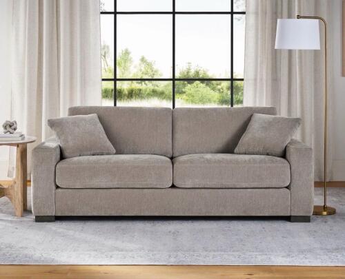 Harrison collection fabric sofa, ivory