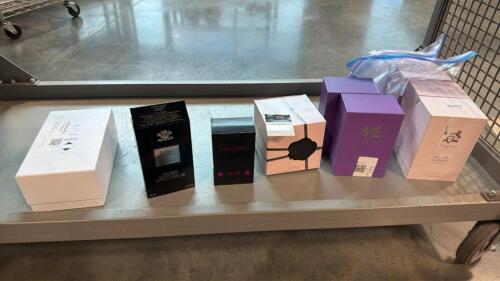 Cologne/perfumes open box, perfume de Marley, flower bomb, creed, XERJOFF