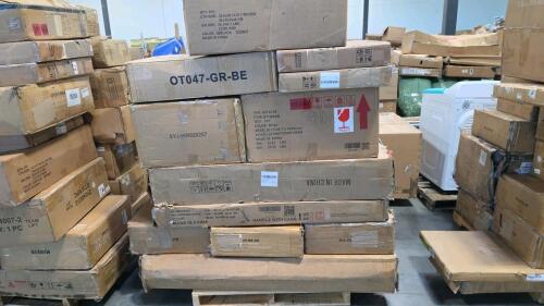 Ottoman, couch piece, chair, cornhole boards, & More