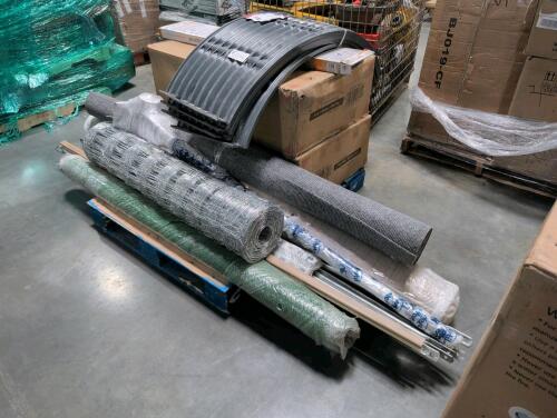 window well item, rolled rug, fencing material, metaltch poles, and more