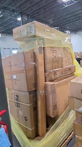rolled mattress, and miscellaneous furniture