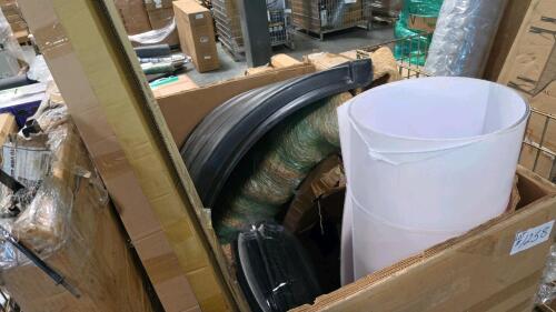 Rug, rolled plastic, cushions, automotive parts, & More