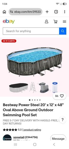 best way 22 ft x 12 ft by 52 in oval pool set