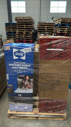 Sealy 10-in profile memory foam mattress, round cool set but box two of two, and more