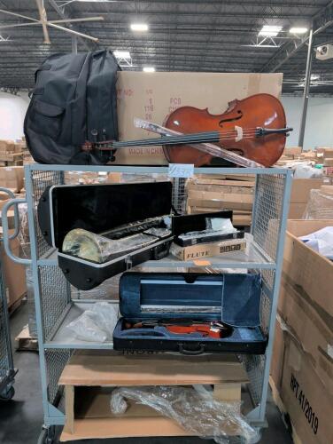 Cello, trombone, flute, violin