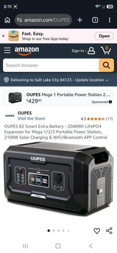 OUPES smart extra battery possible open box not tested
