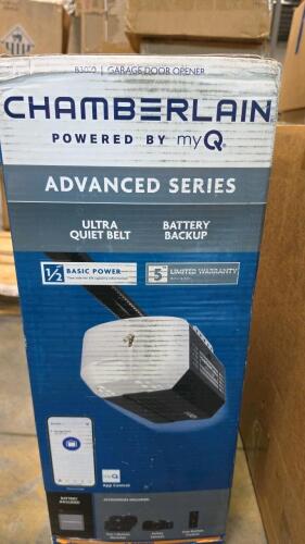 Two &ndash; Chamberlain advanced series garage door open