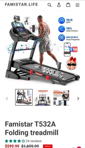 Treadmill T532A, automotive parts, mattress