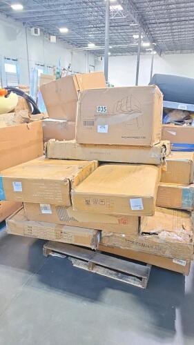 Miscellaneous furniture, dog playpen, desk, chair, & More