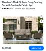 Saint Croix collection four piece deep seating set