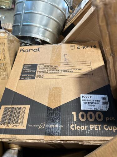 Pull down screen, cups, metal bin, organizer, table, quotation device, floormat, & More