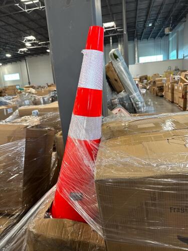Traffic cone, eagle garden decor, chair, wheelchair, Weybridge marble planks, leg extension and curl machine, & rug, aroma diffuser, miscellaneous palette, art & More