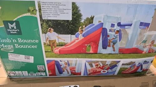 Climb and bounce mega bouncer, swimming pool, lounger, inflatable splash and slide, & More