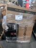 SKIL bandsaw, desk, Samsonite luggage, folding Adirondack chair, stools,, hose ends, towels, and more